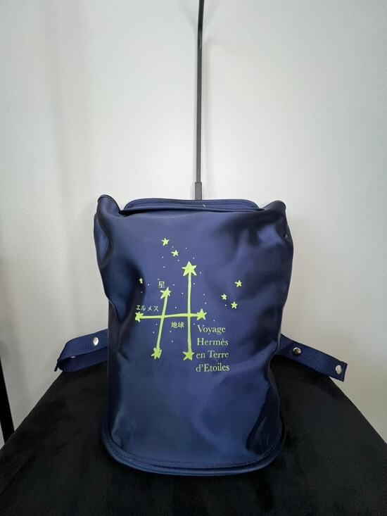 Hermes Voyage Terre d\'Etoiles Navy Backpack Japan Limited Authenticated Rare main image 7